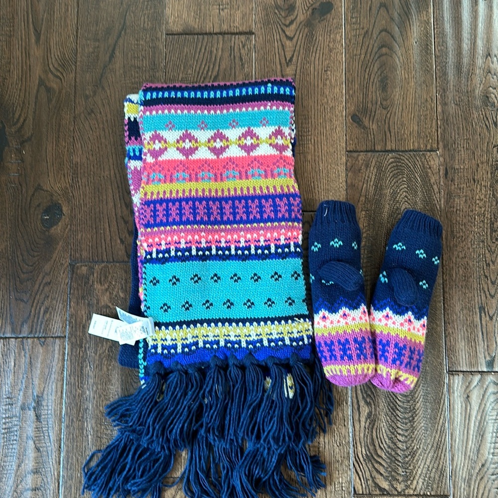 Matching Scarf and Mittens